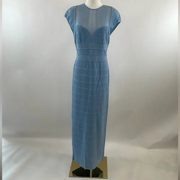 Herve Leger Sheer Bustier Gown L - Picture 5 of 13